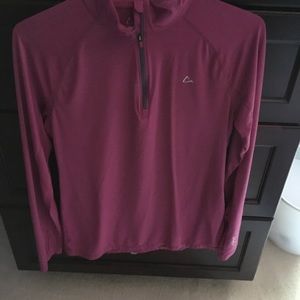 Burgundy exercise shirt